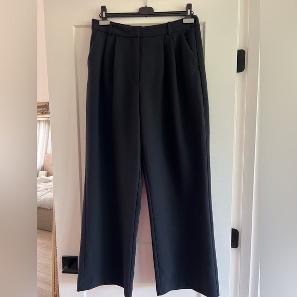 Abercrombie & Fitch Pants - Abercrombie Curve Love Sloan Wide Leg Trouser- black- 31